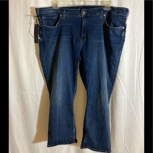 Jeans 24 W , SilverCapri, mid rise, Curvy.